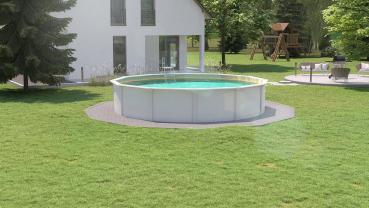 Preview: Steinbach Stahlwandpool Set Nuovo de Luxe II Ø 360 x 120 cm Innenfolie sand 012141SA